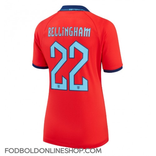 England Jude Bellingham #22 Udebanetrøje Dame VM 2022 Kortærmet